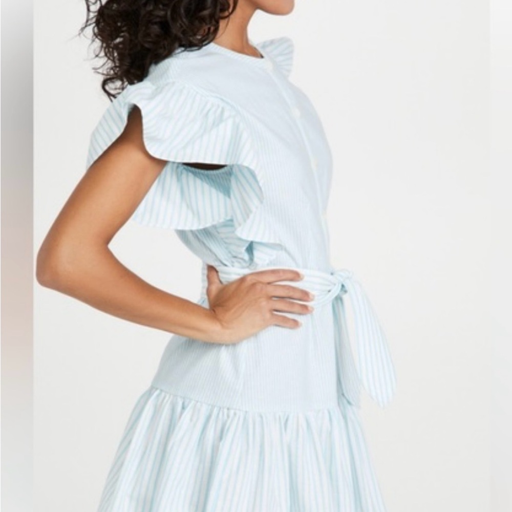 Saylor Blue Ruffle Dress - Picture 2 of 5